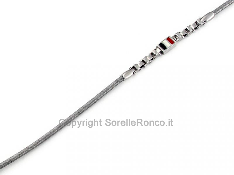 BRACCIALE BANDIERA ACCIAIO ORO