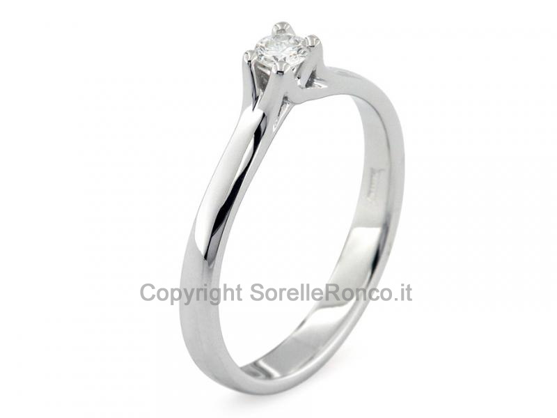 ANELLO CON DIAMANTE SOLITARIO 0.11 CT