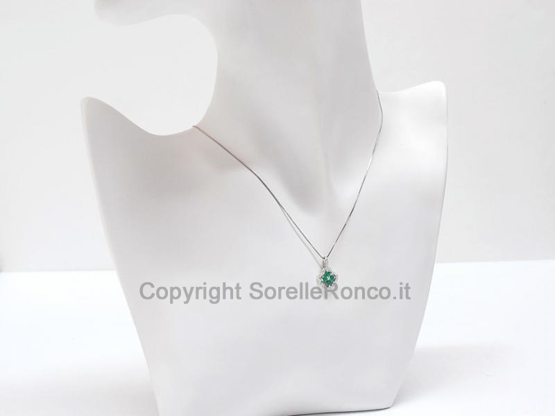 COLLANA CON SMERALDI E DIAMANTI