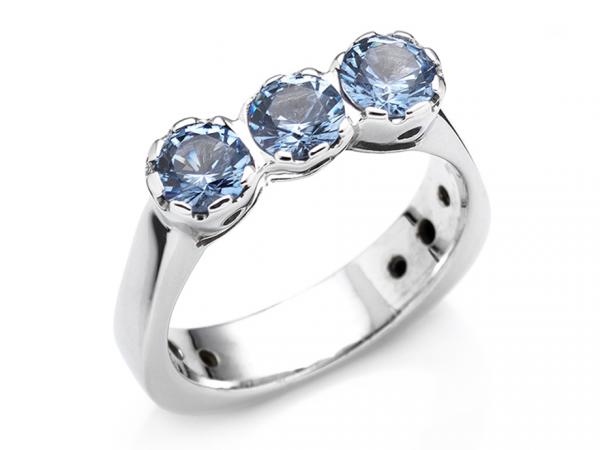 CF01460 - Anello Fascia Topazio Azzurri