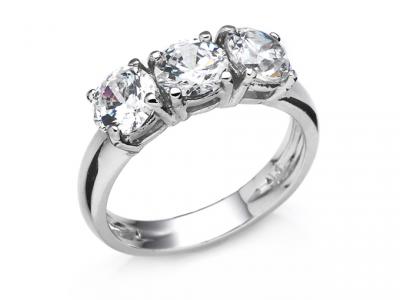 Anello Trilogy con Zirconi