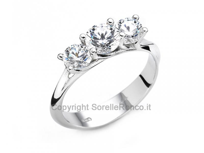 ANELLO TRILOGY CON ZIRCONI