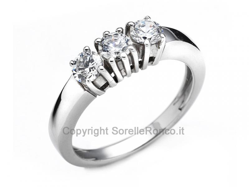 ANELLO TRILOGY CON ZIRCONI