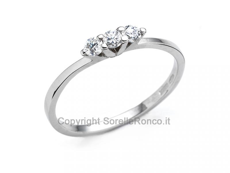 ANELLO TRILOGY IN ORO E ZIRCONI