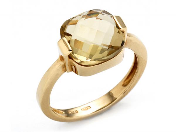 CF01520 - Anello Oro Giallo e Quarzo