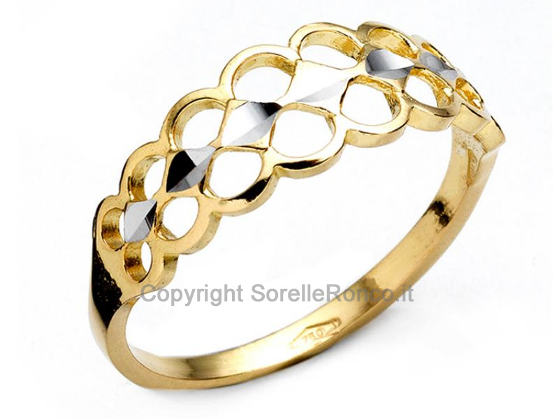 ANELLO ORO TRICOLORE