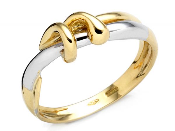 CF01526 - Anello Oro Bicolor Doppio Nodo