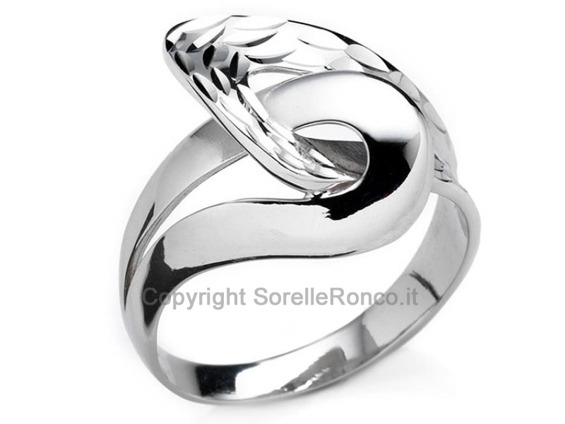 ANELLO ORO BIANCO VORTICE