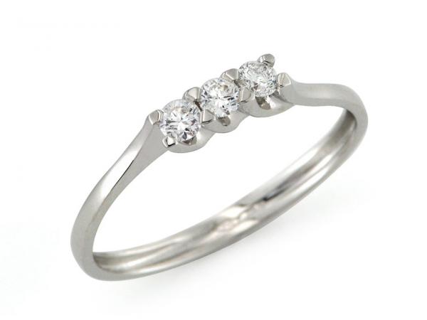CF01554 - Anello Trilogy con Diamanti da 0.19 Ct
