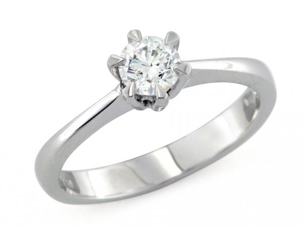 CF01559 - Solitario MEZZO CARATO Diamante Certificato in Oro