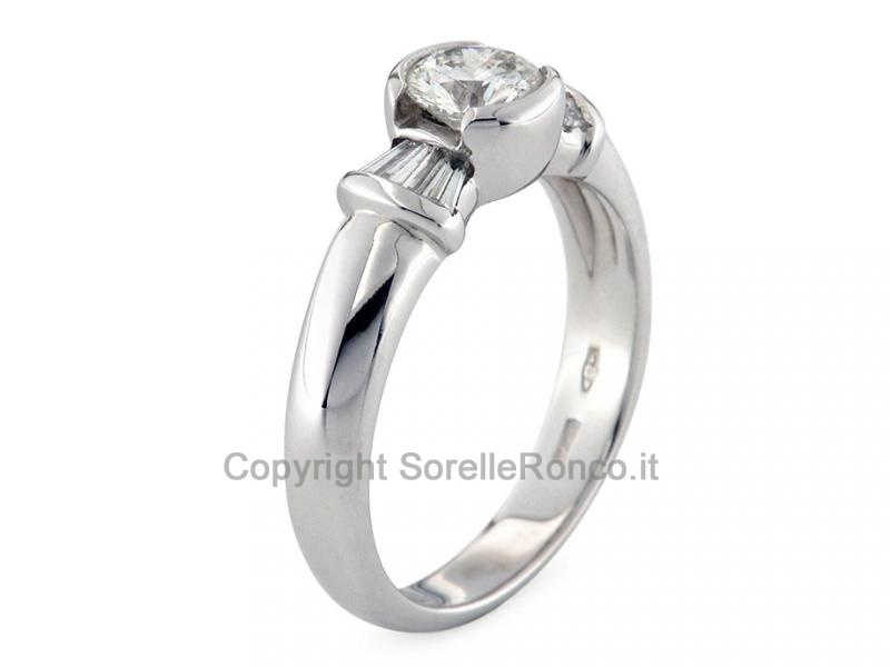 SOLITARIO ART DECO DIAMANTI DA 0.86 CT