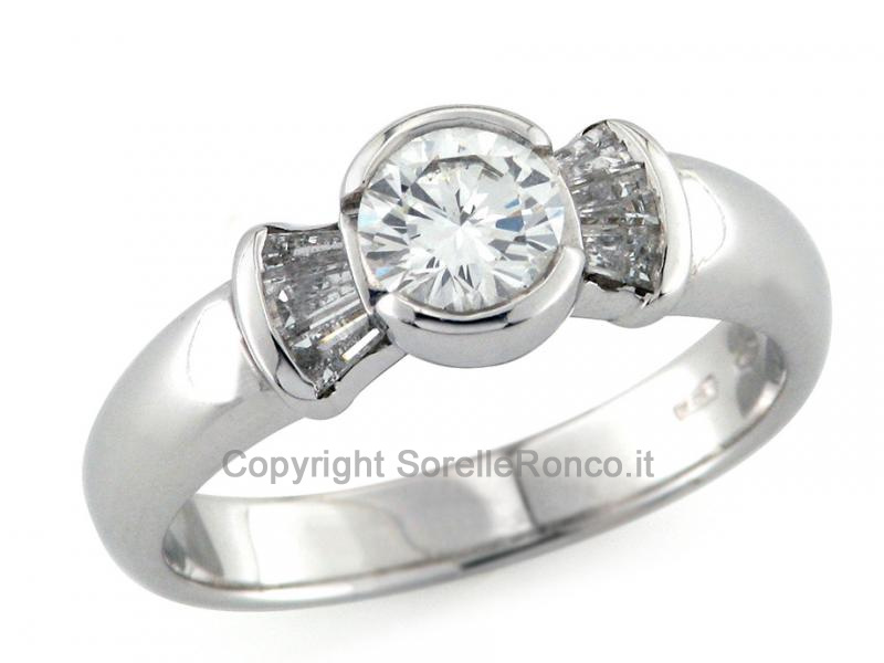 SOLITARIO ART DECO DIAMANTI DA 0.86 CT