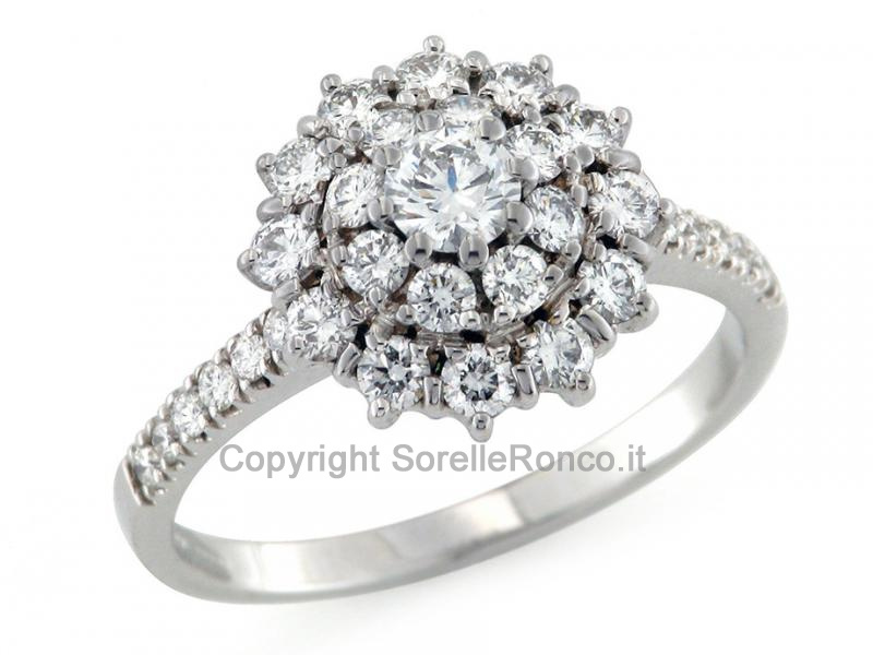 ANELLO IN ORO CON DIAMANTI  1.08 CT
