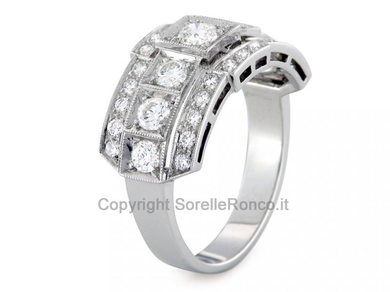 ANELLO ART DECO DIAMANTI 1.31 CT