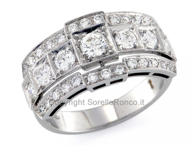 ANELLO ART DECO DIAMANTI 1.31 CT