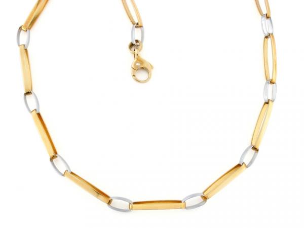 CF01587 - Collana Ovali in Oro Bicolor
