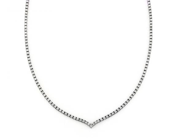 CF01590 - Girocollo in Oro Bianco Diamanti Tennis