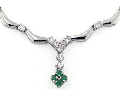 Girocollo Diamanti e Smeraldi 0.20 Ct