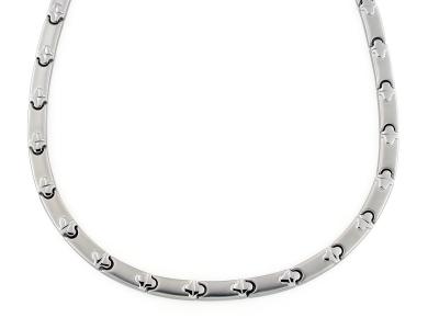 Collana Oro Satinato e Lucido con Diamanti