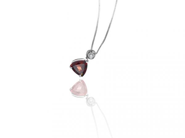 CF01617 - Girocollo Punto Luce e Granato Rosso