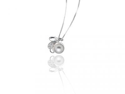 Girocollo in Oro e Perla ø 8 mm