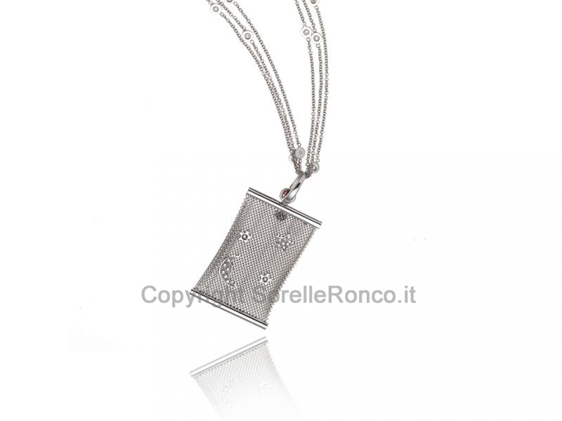 COLLANA ORO BIANCO E DIAMANTI 0.27 CT