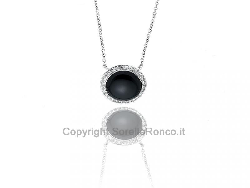 COLLANA DIAMANTI E ONICE