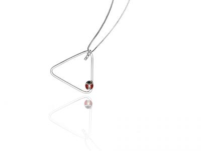 Collana Coccinella e Diamanti 0.02 Ct