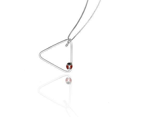 CF01636 - Collana Coccinella e Diamanti 0.02 Ct