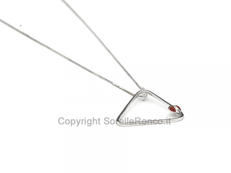 COLLANA COCCINELLA E DIAMANTI 0.02 CT