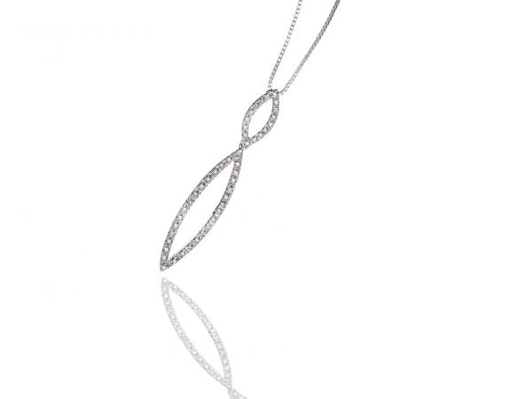 CF01638 - Collana con Pendente Diamanti 0.18 Ct