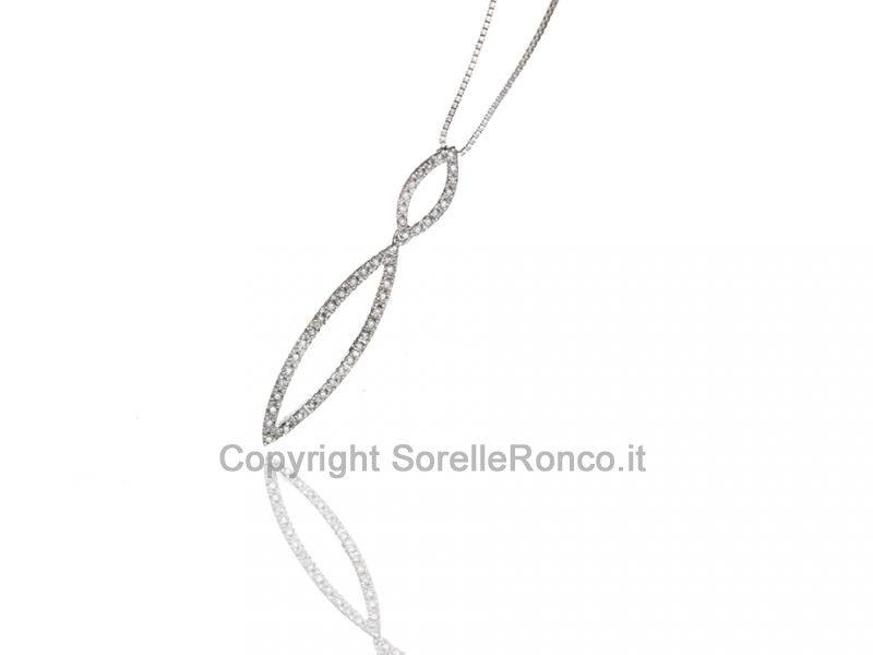 COLLANA CON PENDENTE DIAMANTI 0.18 CT