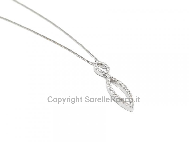 COLLANA CON PENDENTE DIAMANTI 0.18 CT