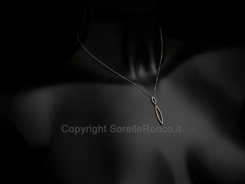 COLLANA CON PENDENTE DIAMANTI 0.18 CT