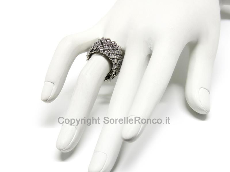 ANELLO A FASCIA SNODATO IN ORO E DIAMANTI