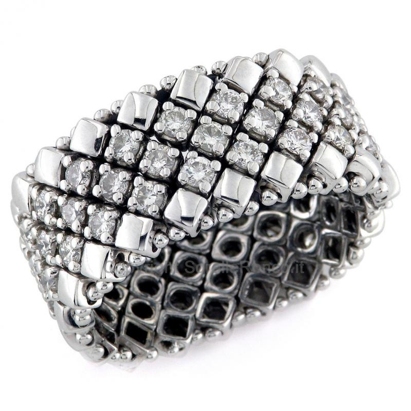 ANELLO A FASCIA SNODATO IN ORO E DIAMANTI