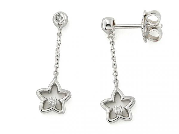CF01641 - Orecchini a Stella Oro e Diamanti