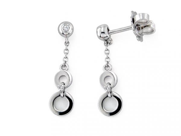 CF01643 - Orecchini Pendenti Oro Bianco Diamanti