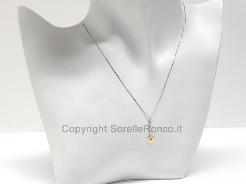 COLLANA CON PENDENTE CUORE E DIAMANTI