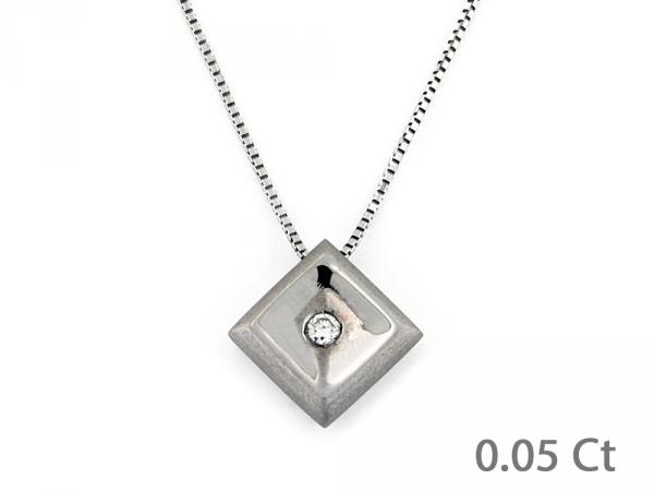 CF01651 - Collana Puntoluce con Diamante 0.05 Ct