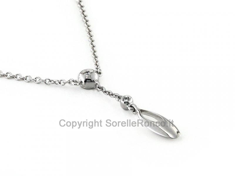 COLLANA CON PENDENTE GOCCIA E PUNTILUCE