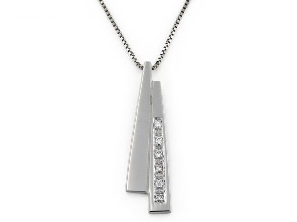 CF01657 - Collana in Oro Bianco e Diamanti 0.06 Ct