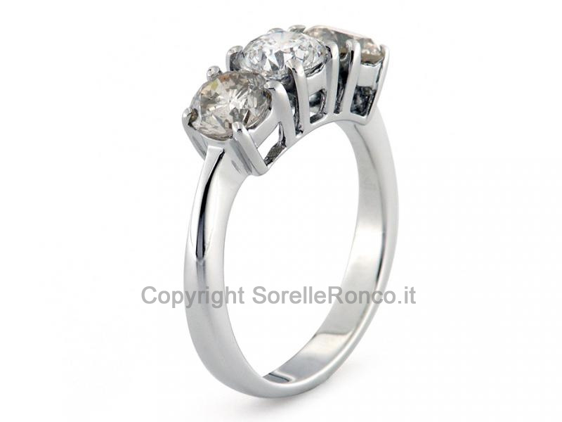 ANELLO TRILOGY CON 3 DIAMANTI 1.50 CT