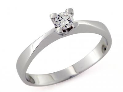 Anello Solitario con Diamante da 0.14 Ct