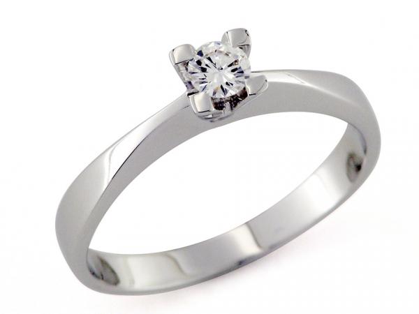 CF01663 - Anello Solitario con Diamante da 0.14 Ct