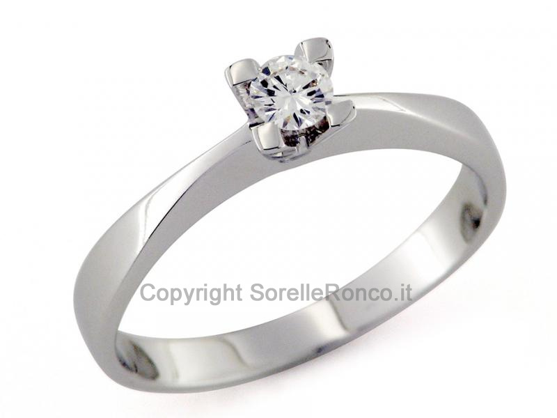 ANELLO SOLITARIO CON DIAMANTE DA 0.14 CT