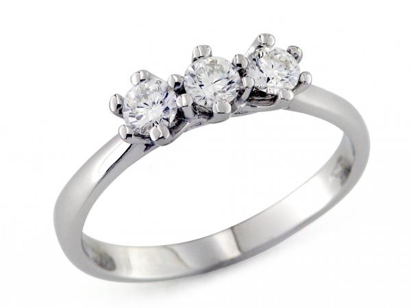 CF01664 - Anello Trilogy con Diamanti da 0.37 Ct