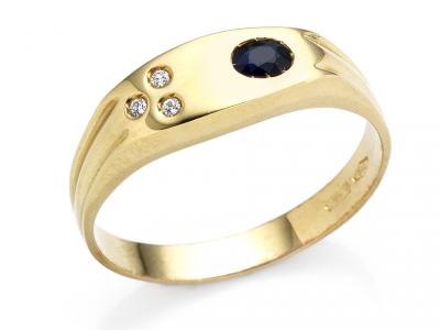 Anello Oro Giallo 18 Kt e Zirconi