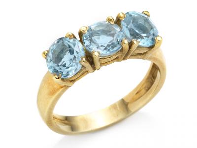 Anello Trilogy e Zirconi Azzurri