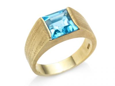 Anello Oro Spazzolato e Zircone